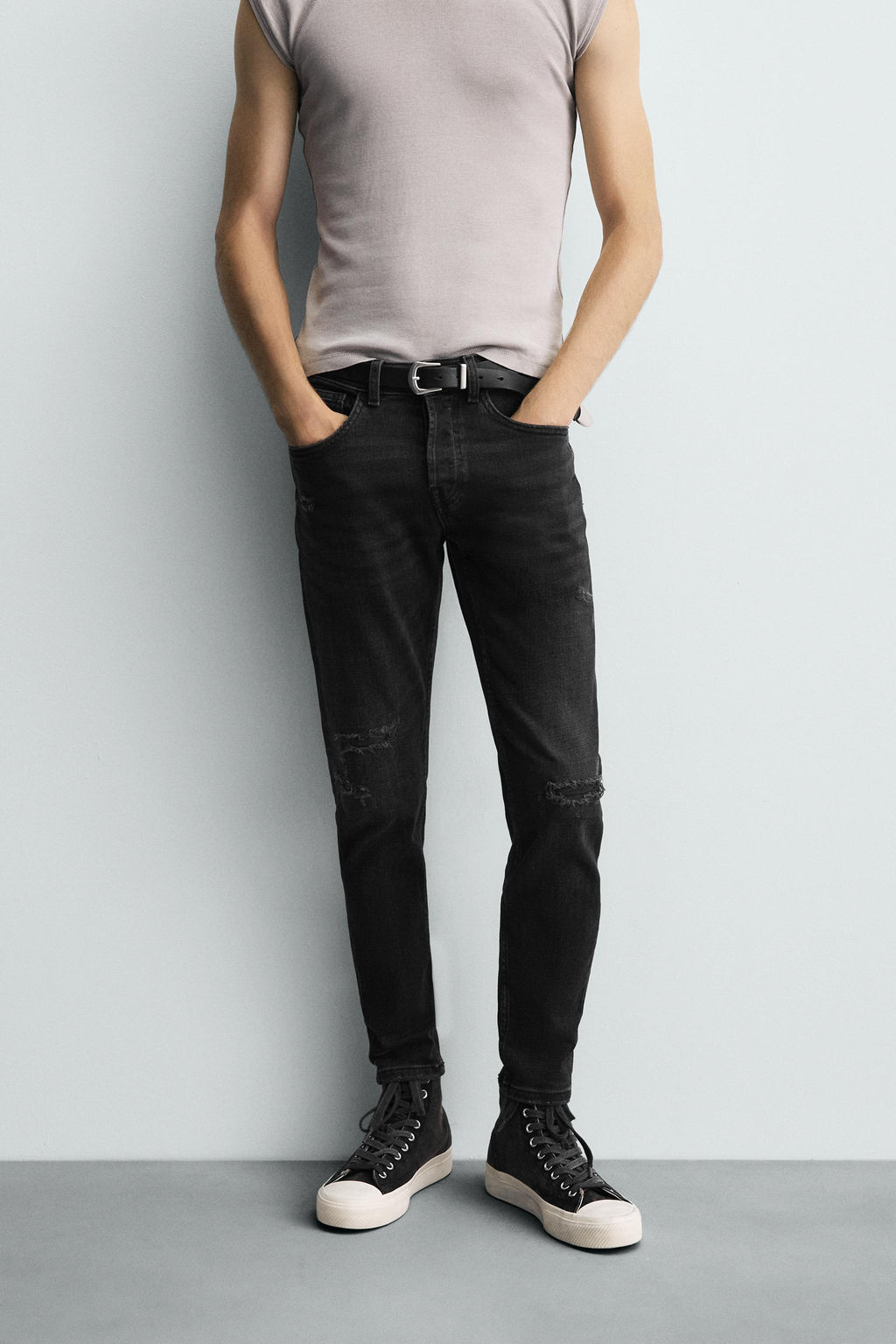 RIPPED SKINNY FIT JEANS - Zara фото 30