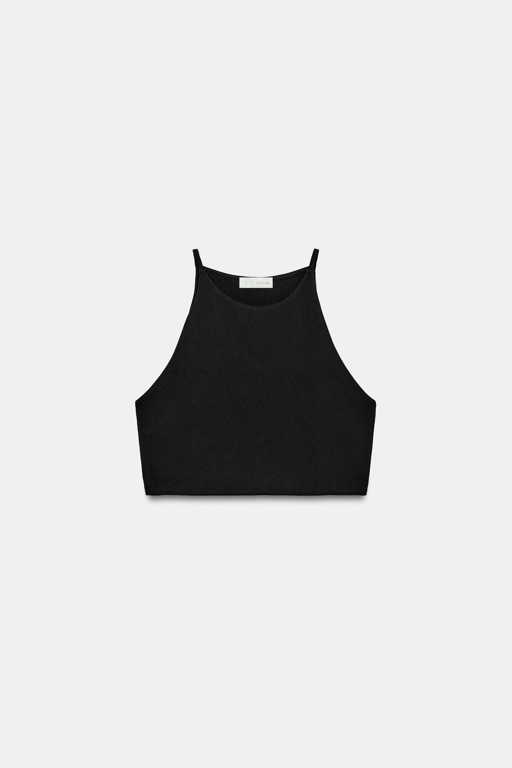 TOP CROP HALTER STRETCH / Negro - Zara фото 3