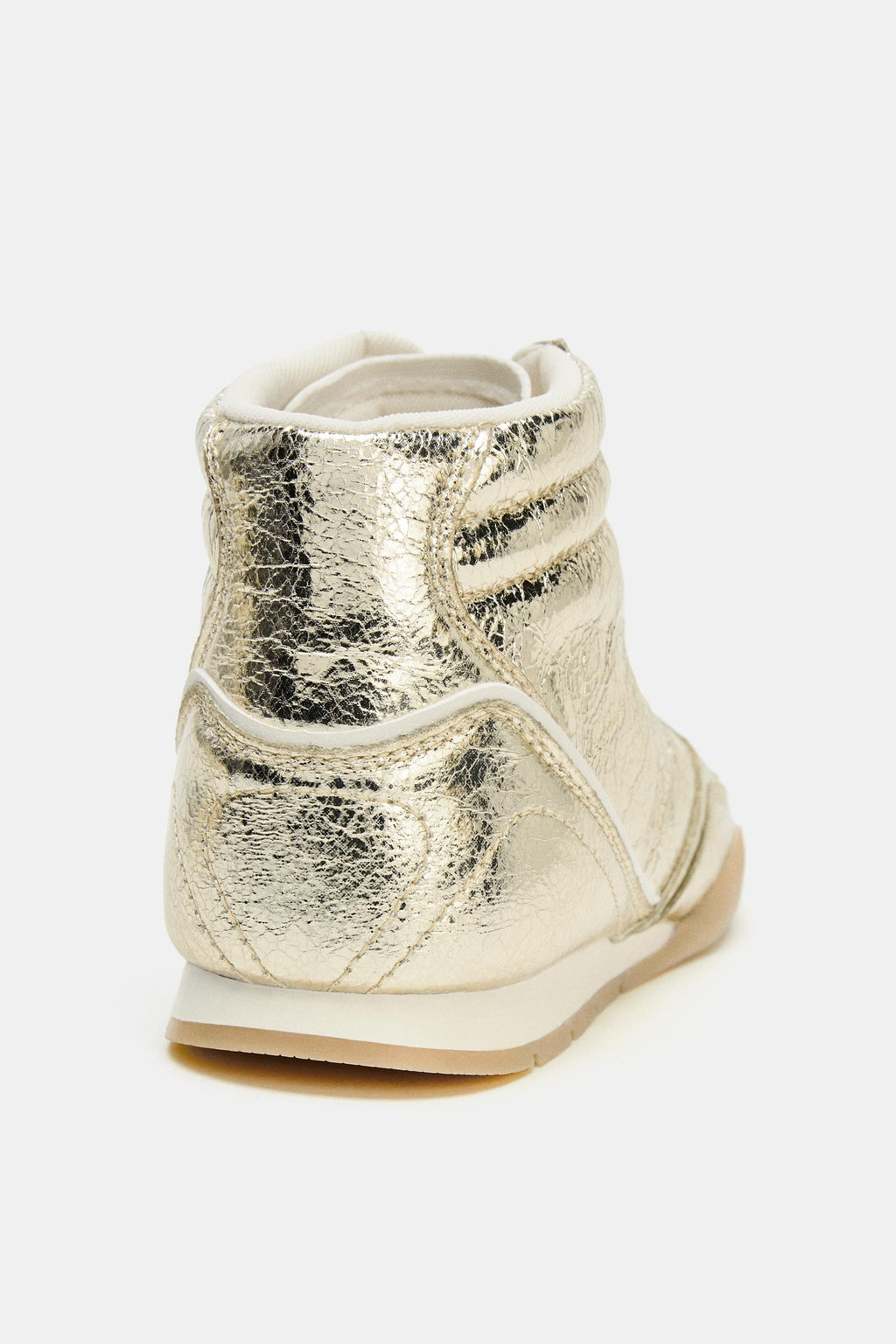 METALLIC-EFFECT HIGH-TOP TRAINERS - Zara фото 11