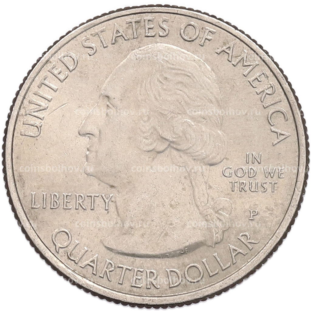 Монета 1/4 доллара (25 центов) 2016 года P США Национальные парки  №32 Национальный парк Камберленд-Гэп