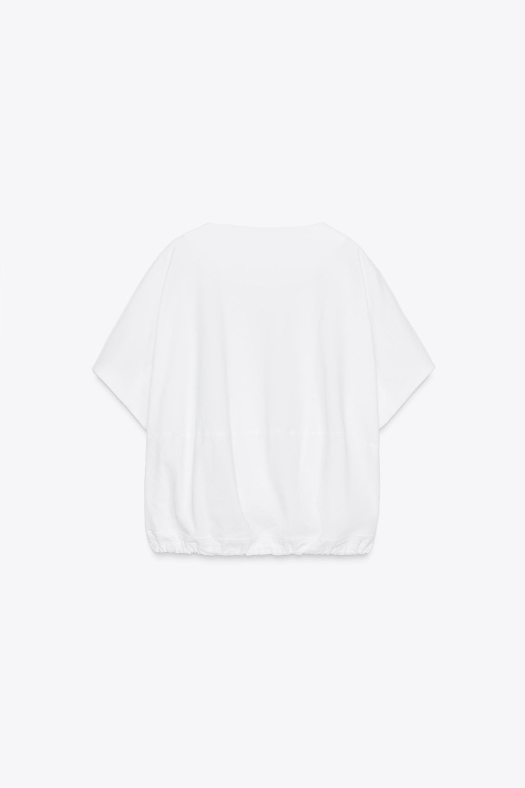 COTTON T-SHIRT WITH TIES - Zara фото 7
