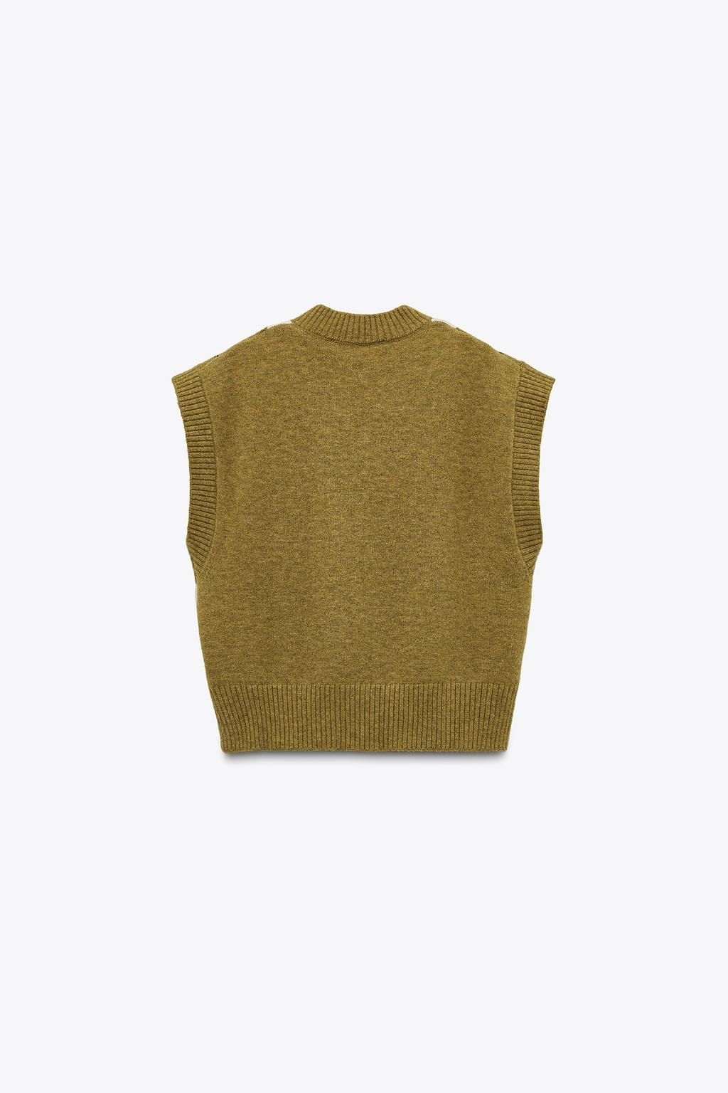 DIAMOND JACQUARD WAISTCOAT - Zara фото 8