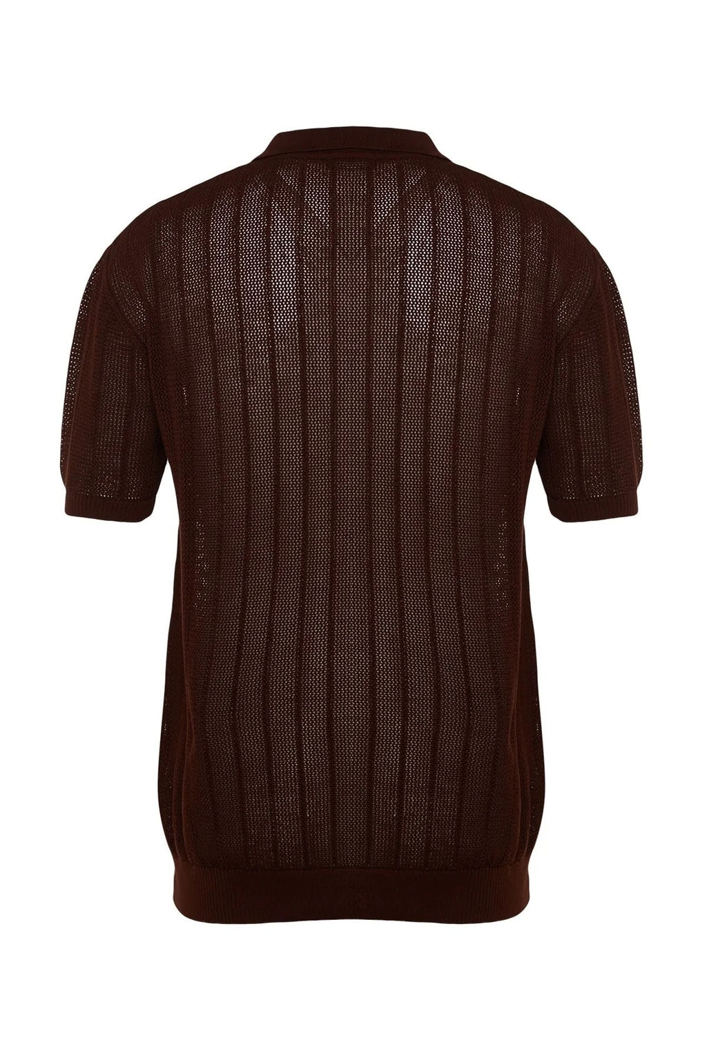 TRENDYOL MAN Limited Edition Kahverengi Regular Fit Pamuklu K?sa Kol Polo Yaka Triko Tshirt TMNSS23PO00024 - Trendyolmilla фото 8