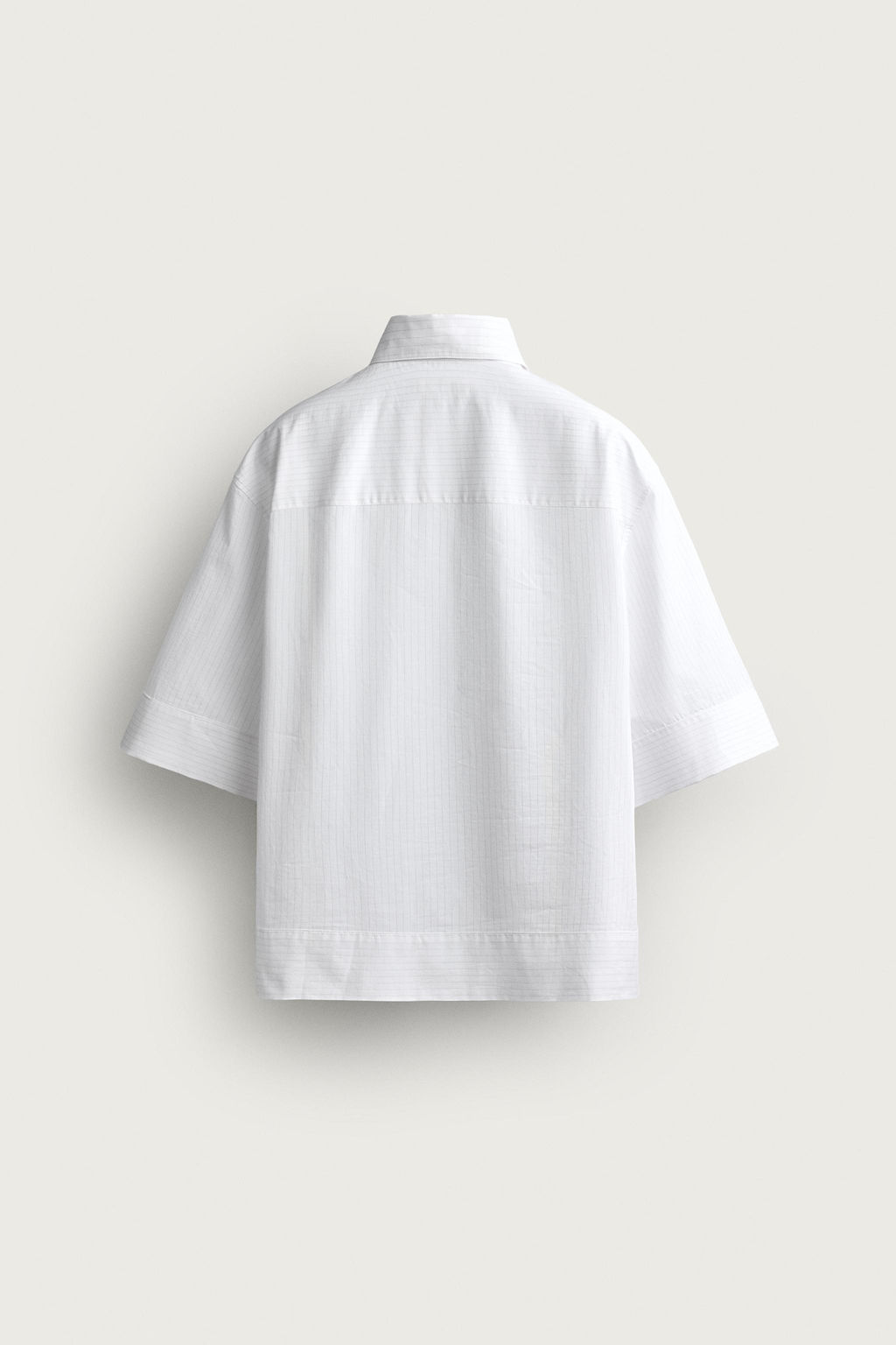 CAMISA BOXY FIT RAYAS / Blanco - Zara фото 7