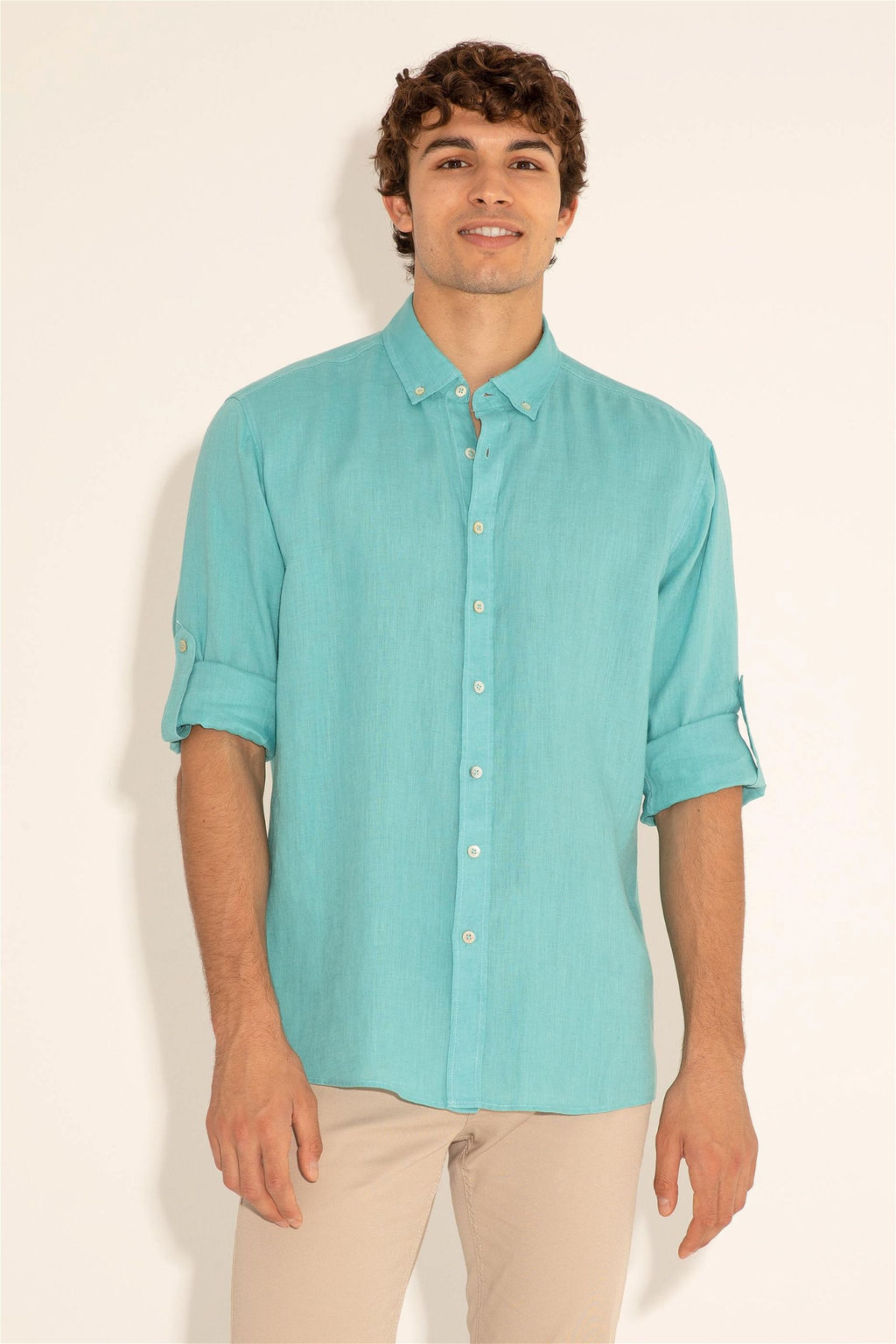 Мужская мятная рубашка с длинным рукавом - U.s. polo assn фото 12