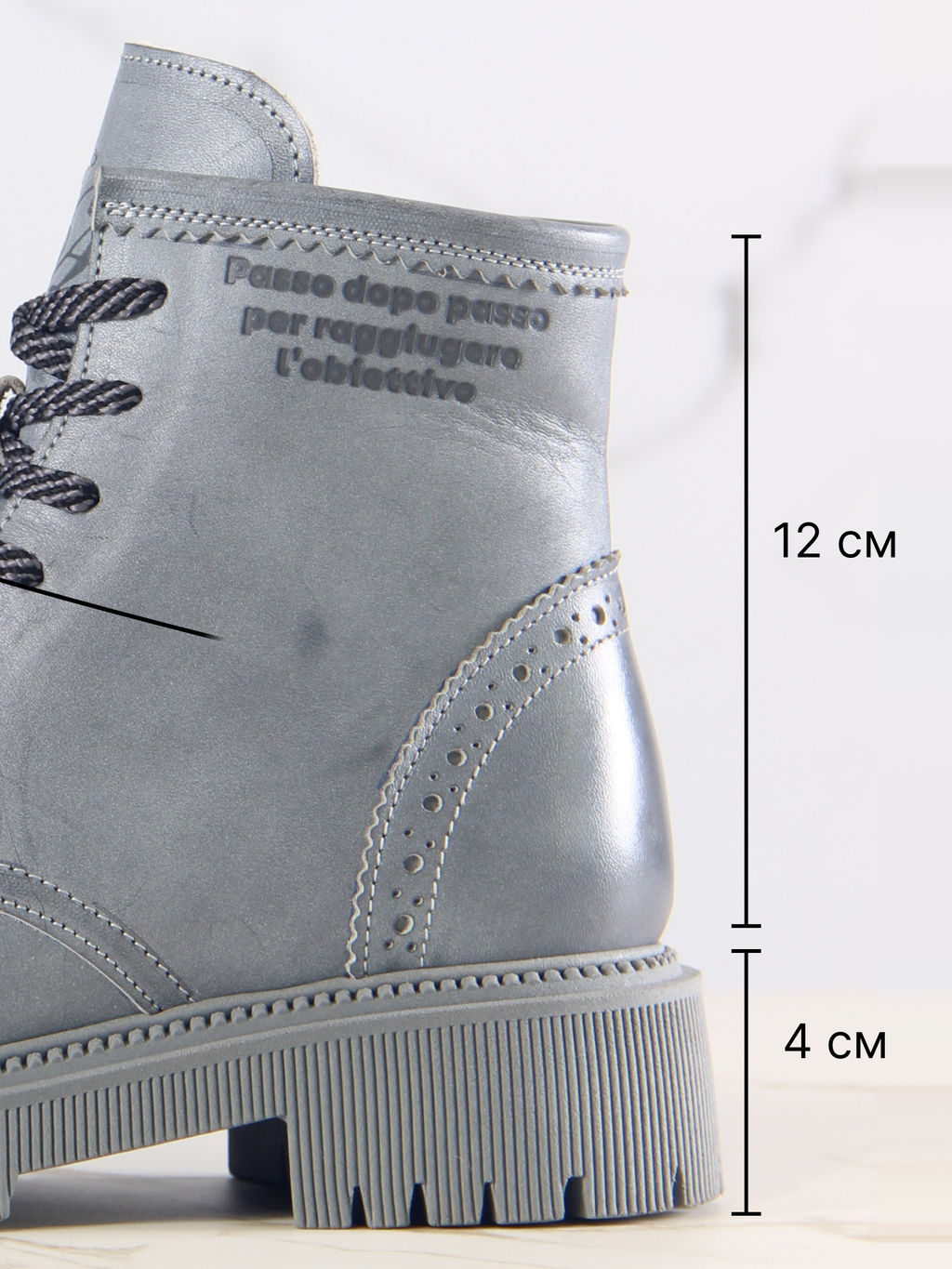 Ботинки 319.taskanagr.Вакса серая/шерсть