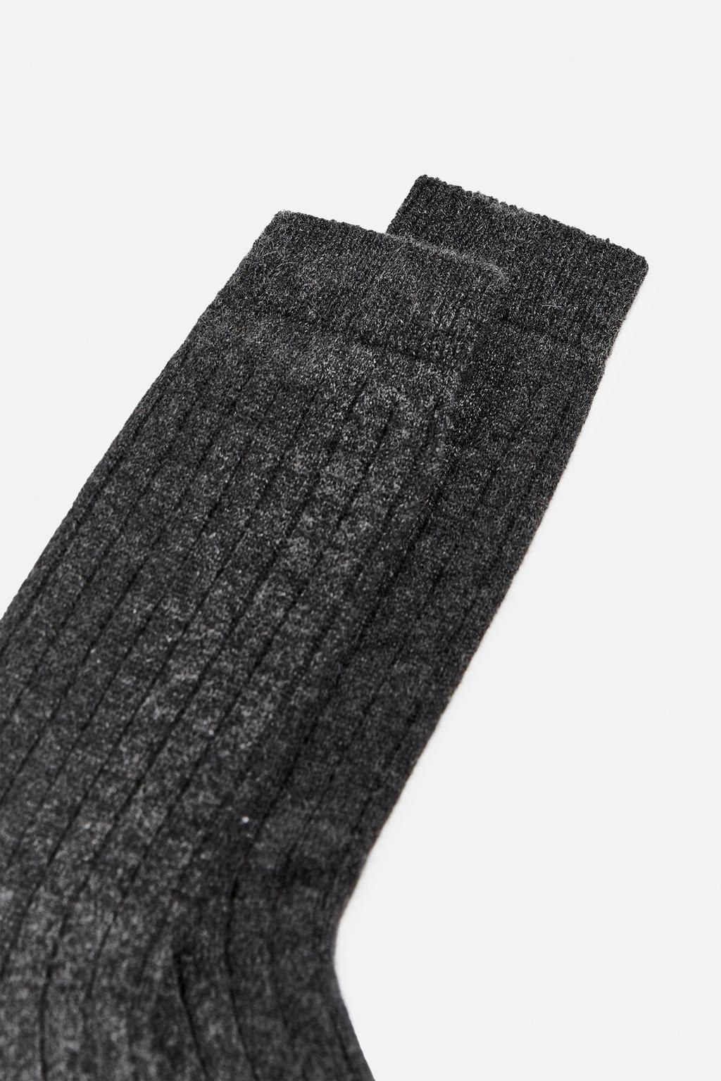 CASHMERE BLEND RIBBED SOCKS - Zara фото 3