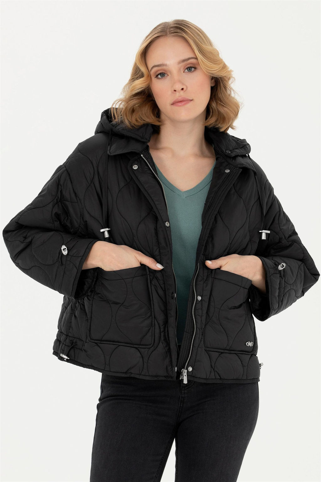 U. S. Polo Assn Женское черное пальто - U.s. polo assn фото 8