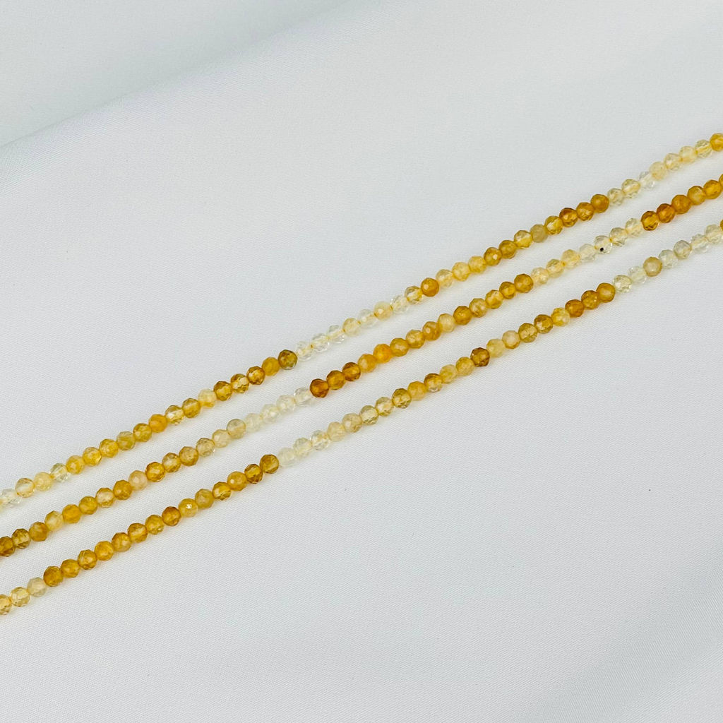 Бусины для украшений из Цитрина (110 бусин) 39 см