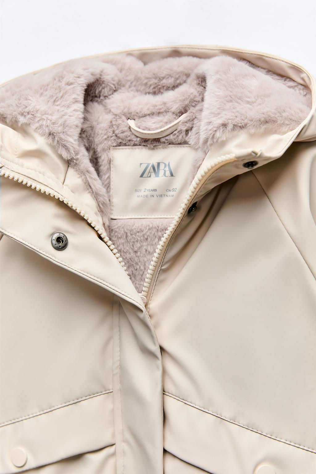 WATER-REPELLENT LINED RAINCOAT - Zara фото 9