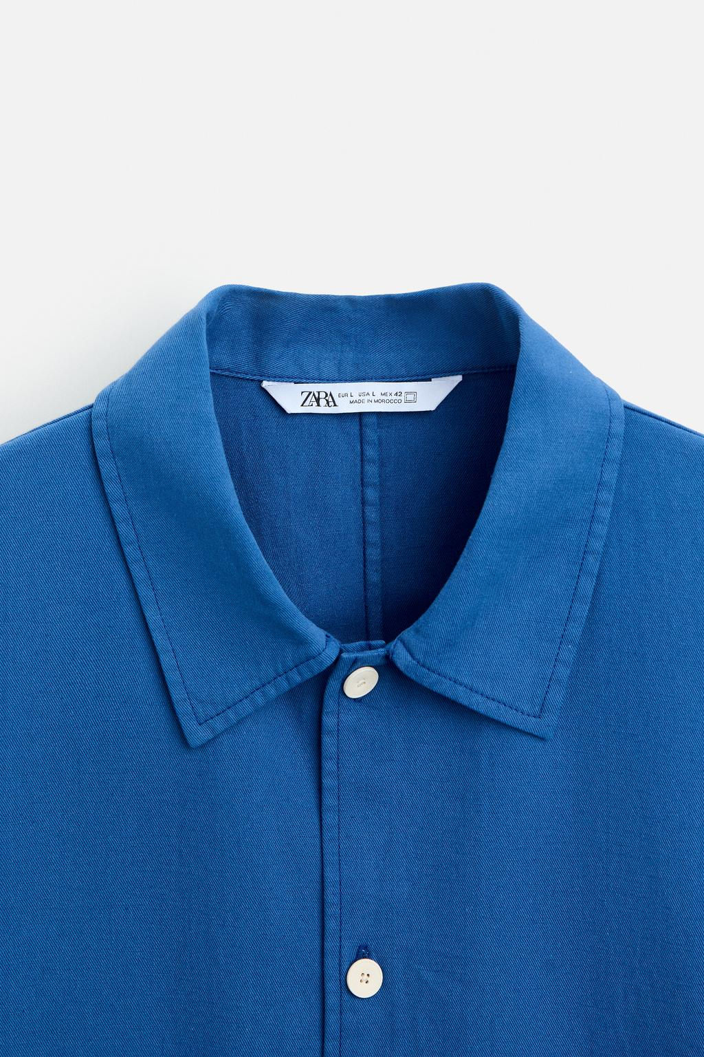 BOXY FIT PAMUKLU KETEN GOMLEK - Zara фото 4