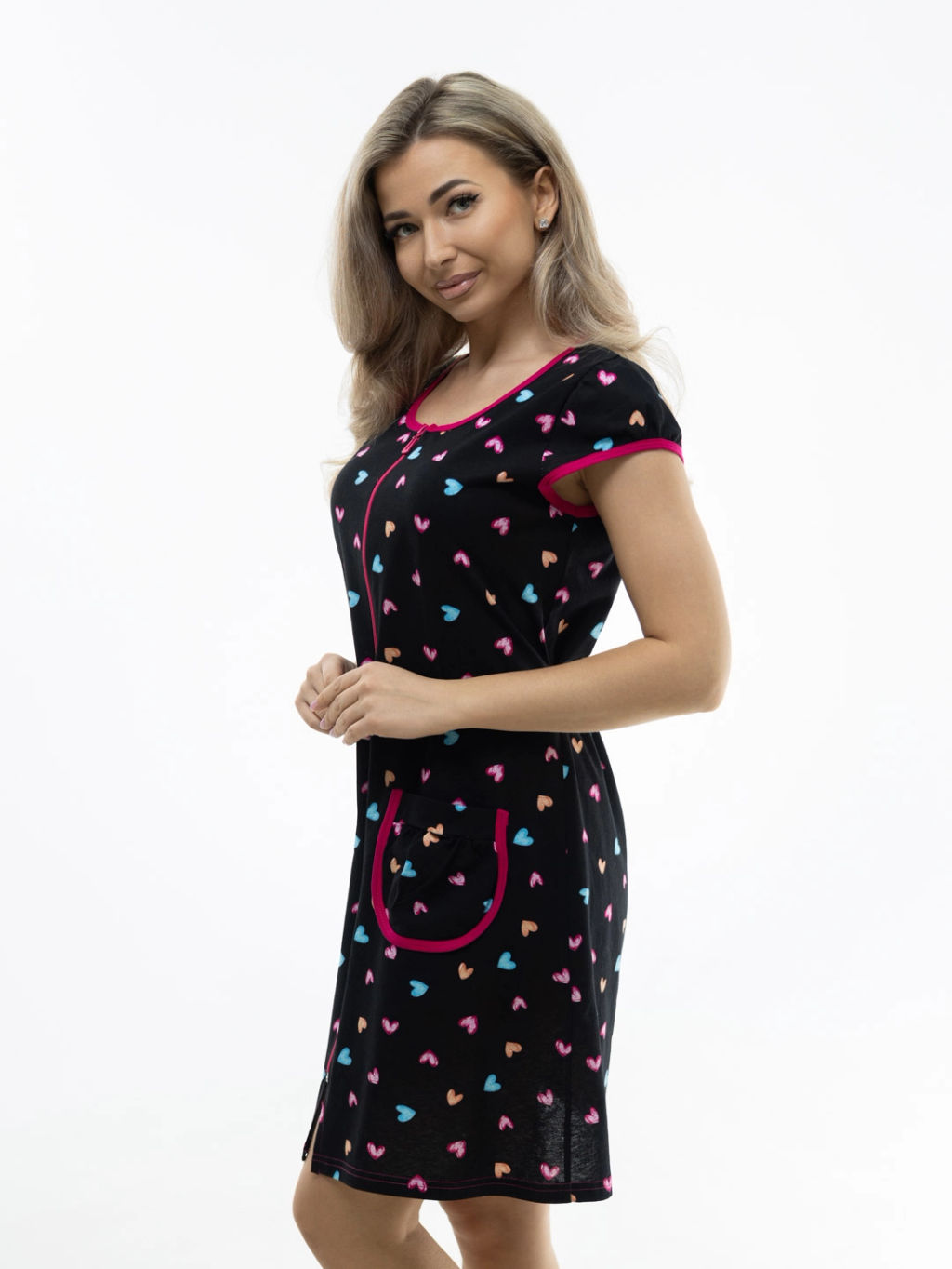 Халат женский, цвет черный