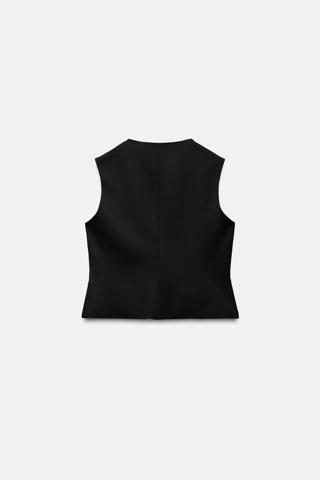 ZW COLLECTION BUTTONED WAISTCOAT TOP - Zara фото 15