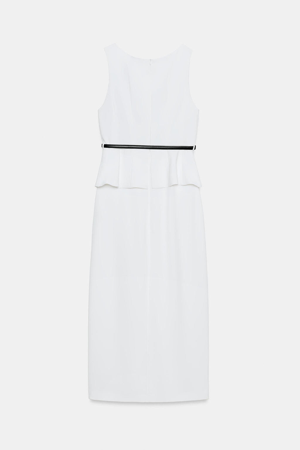 VESTIDO MIDI CINTUR?N / Blanco roto - Zara фото 8