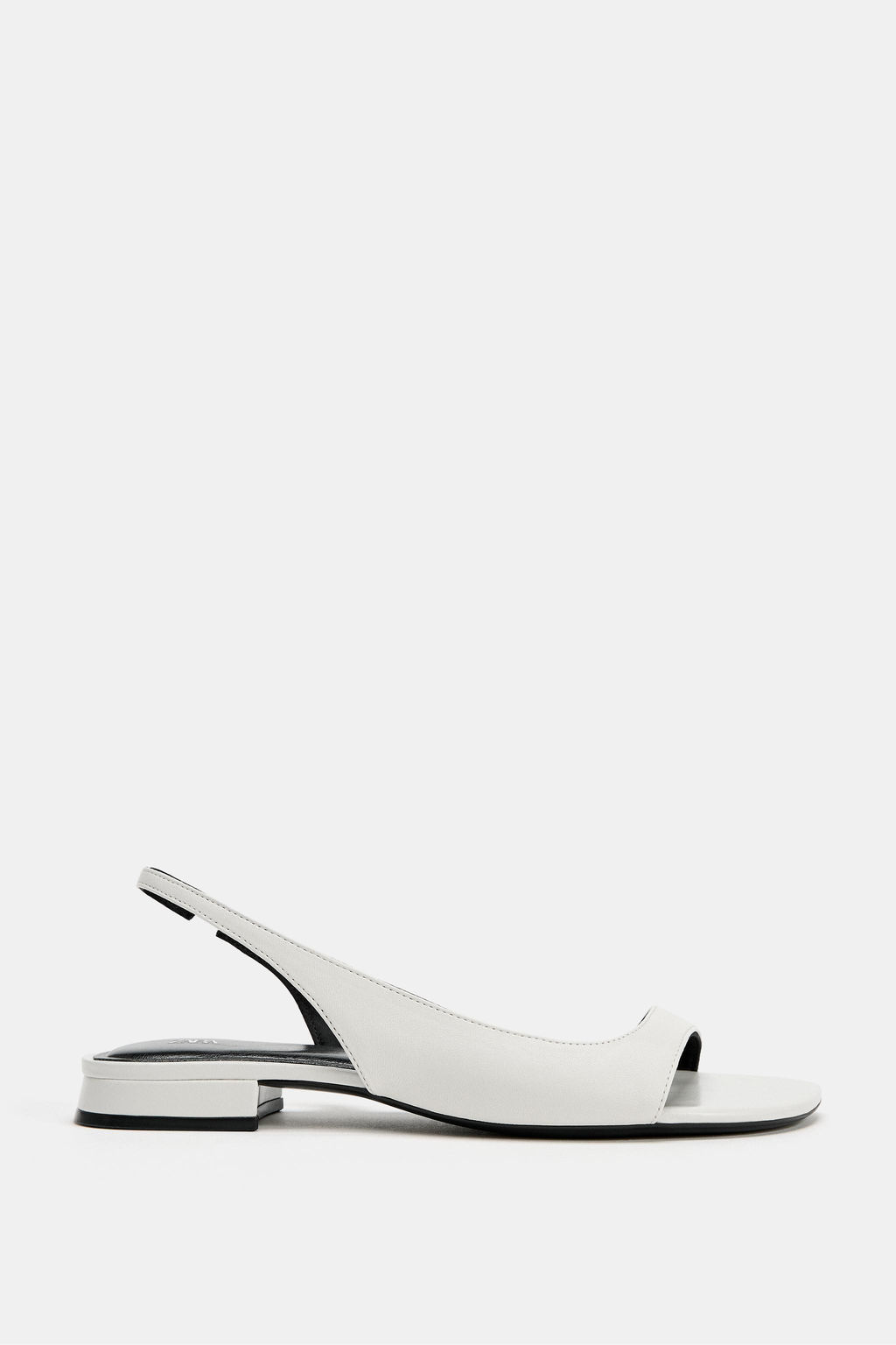 SANDALIA PLANA PIEL / blanco - Zara фото 3