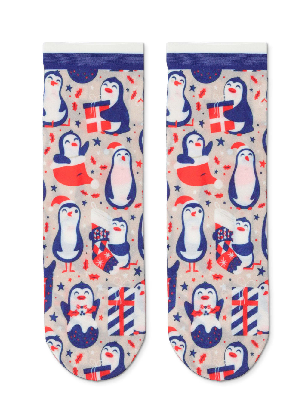 Цена за 2 пары. CONTE Носки с новогодними рисунками FANTASY 70 mix