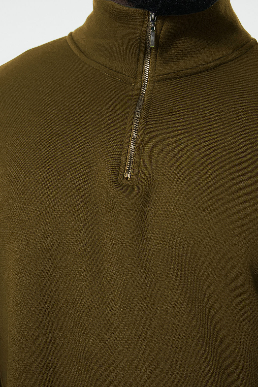 TRENDYOL MAN Yesil Buyuk Beden Oversize/Normal Kesim Dik Yaka Fermuarl? Ici Polarl? Sweatshirt TMNAW24AO00024 - Trendyolmilla фото 29