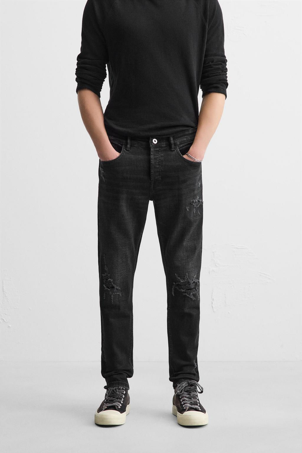 RIPPED SKINNY FIT JEANS - Zara фото 32