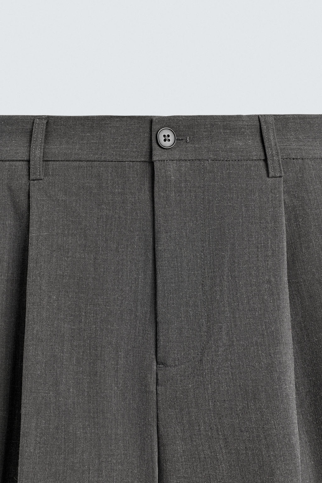 PANTAL?N WIDE FIT PLIEGUES / Gris - Zara фото 8