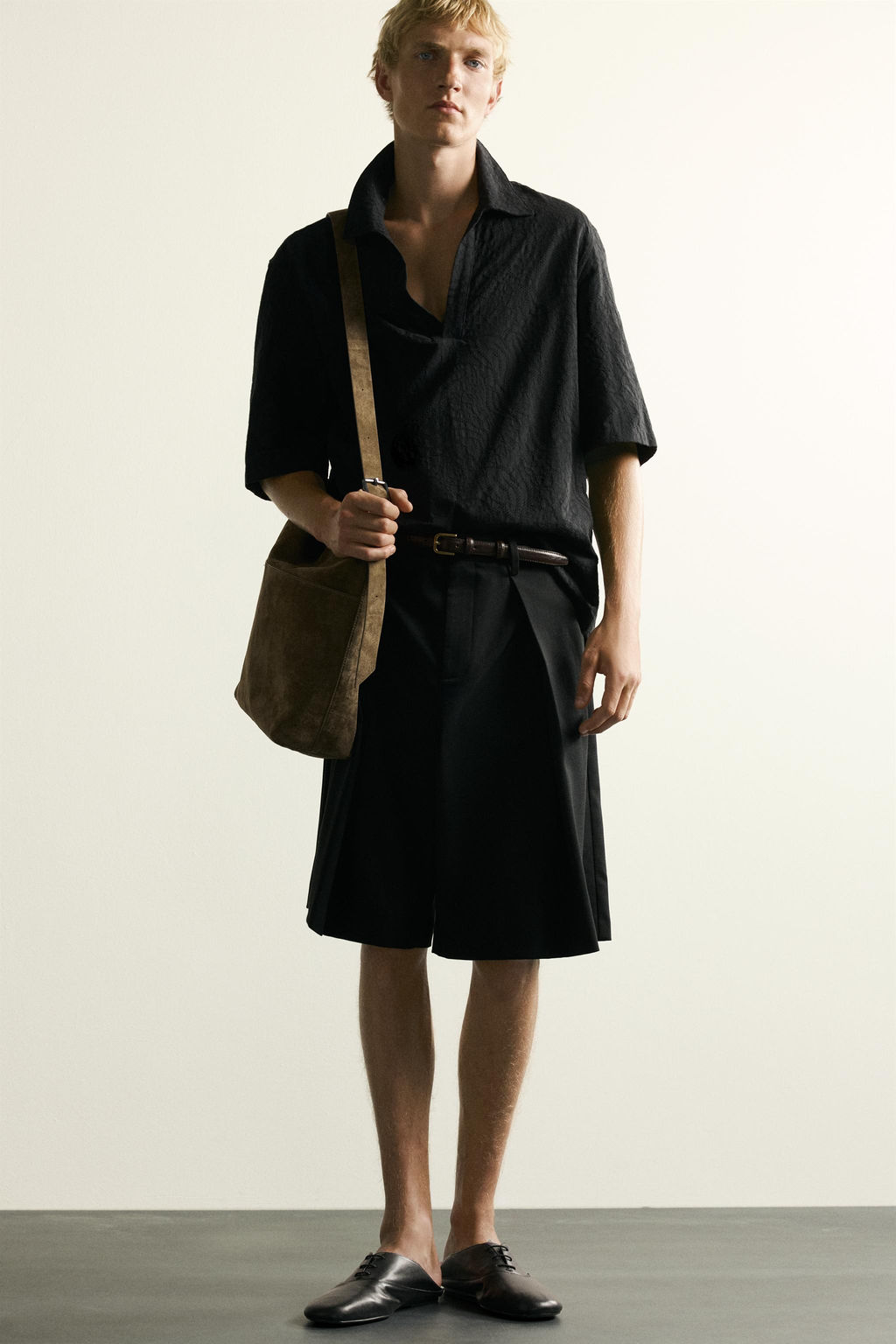 CAMISA POLO RELAXED FIT JACQUARD / Negro - Zara фото 6