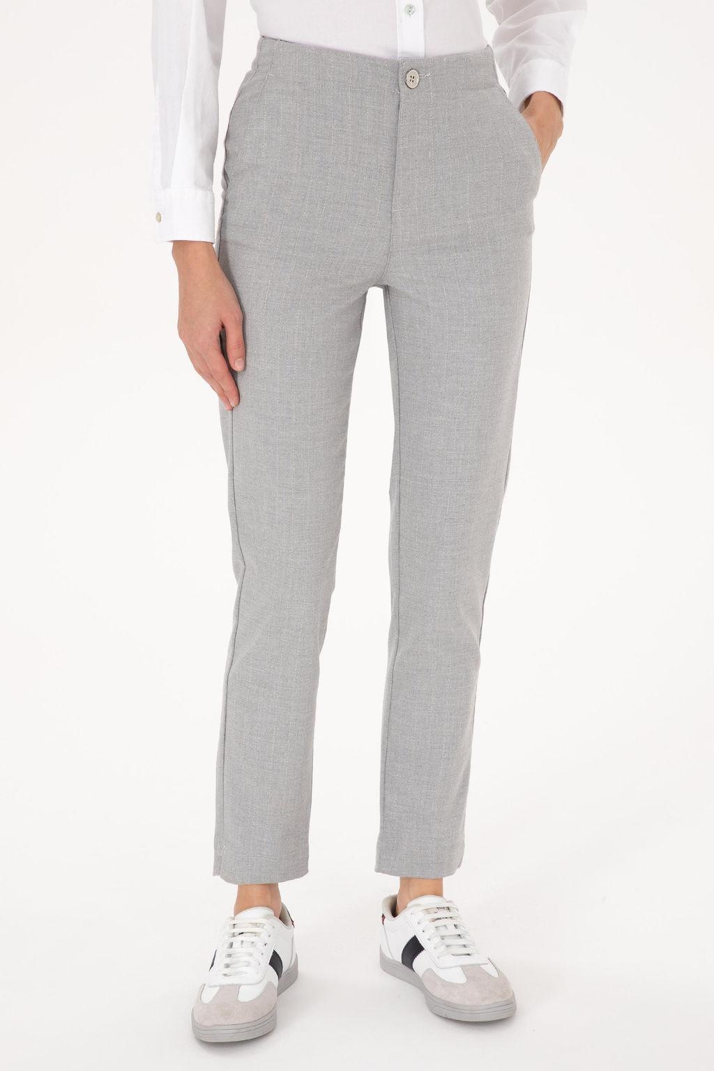 Kad_n A__k Gri Kanvas Pantolon - U.s. polo assn фото 2