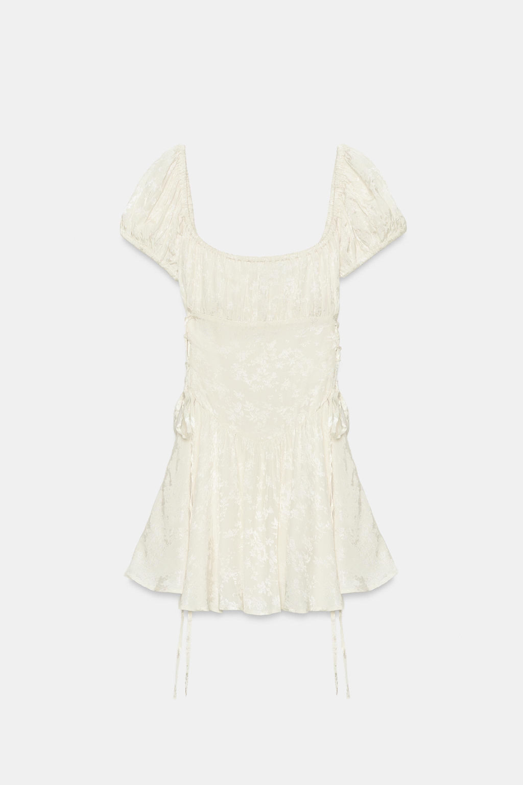VESTIDO MINI JACQUARD LAZADAS / Crudo - Zara фото 4