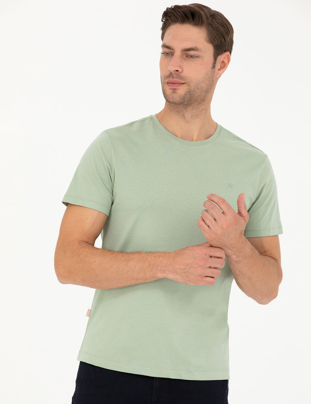 Ye_il Slim Fit Basic Ti__rt
