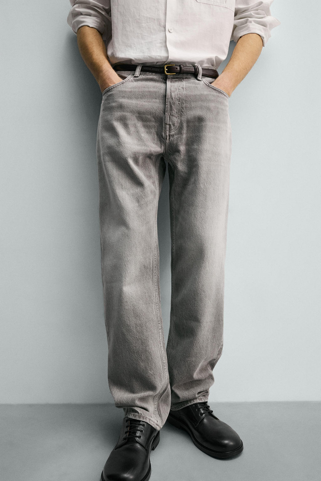JEANS STRAIGHT FIT / Gris - Zara фото 6
