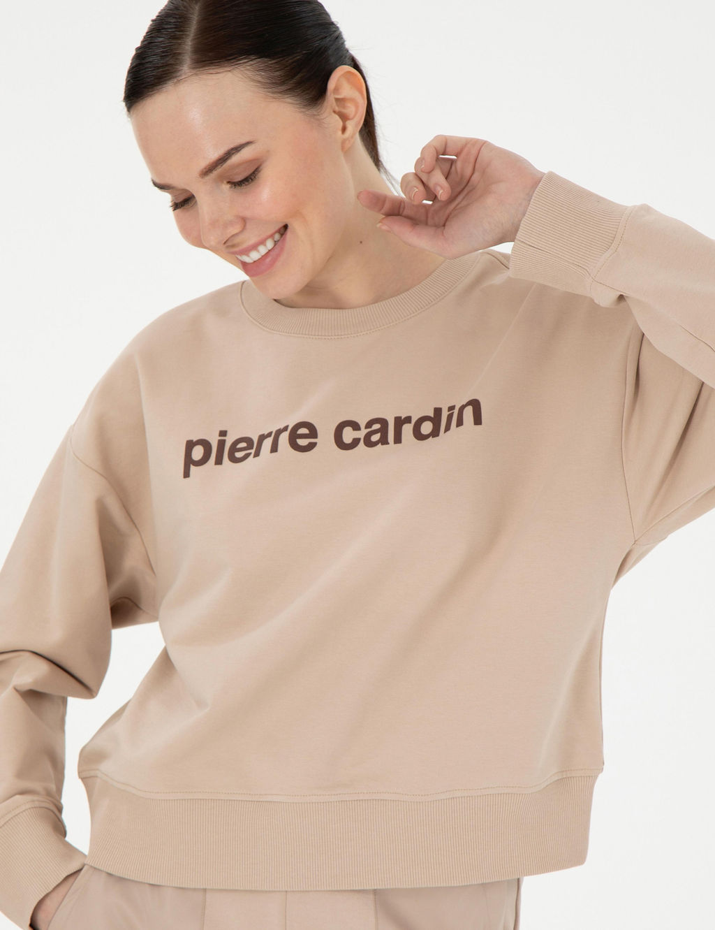 Bej Oversize Sweatshirt - Pierre cardin фото 3