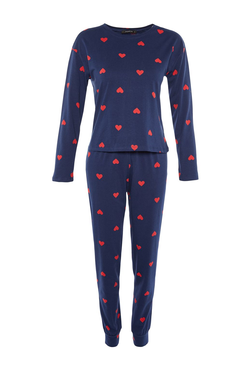Trendyolmilla Beyaz %100 Pamuklu Kalpli Orme Pijama Tak?m? THMAW21PT0566 фото 33