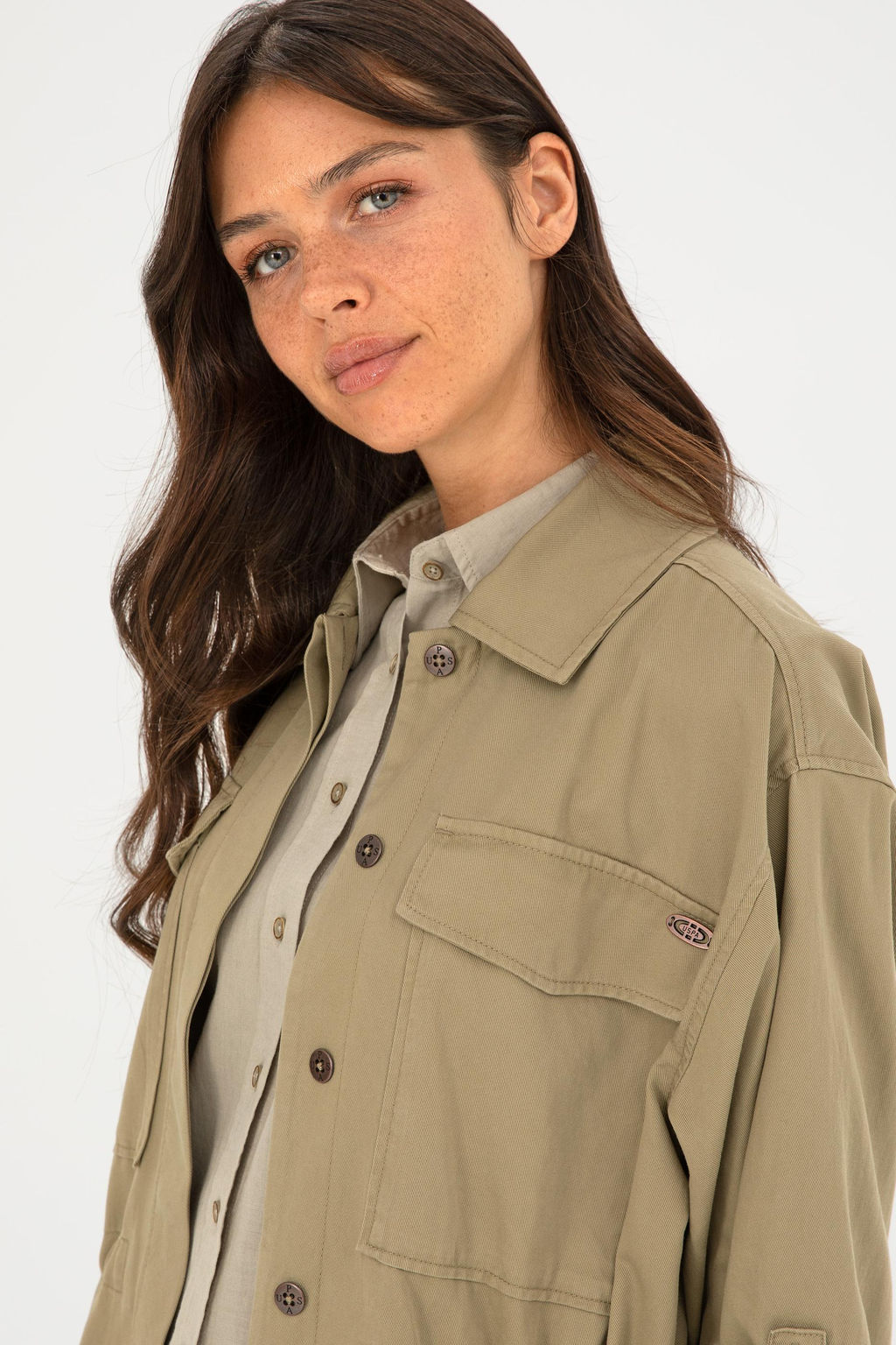 Женская куртка цвета хаки Неожиданная скидка в корзине - U.s. polo assn фото 9