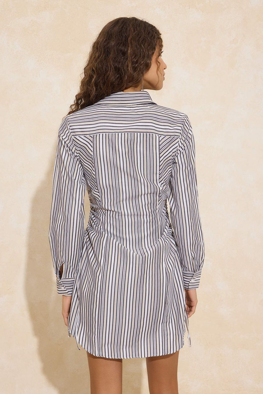 Cok Renkli Cizgili Buzgulu K?sa / Mini Dokuma Elbise TWOSS26EL00089 - Trendyolmilla фото 4