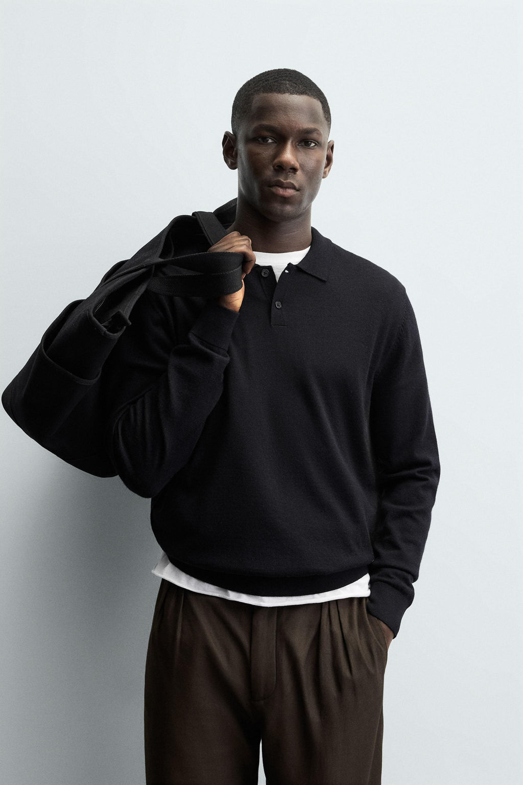 100% WOOL KNIT POLO SHIRT - Zara фото 2