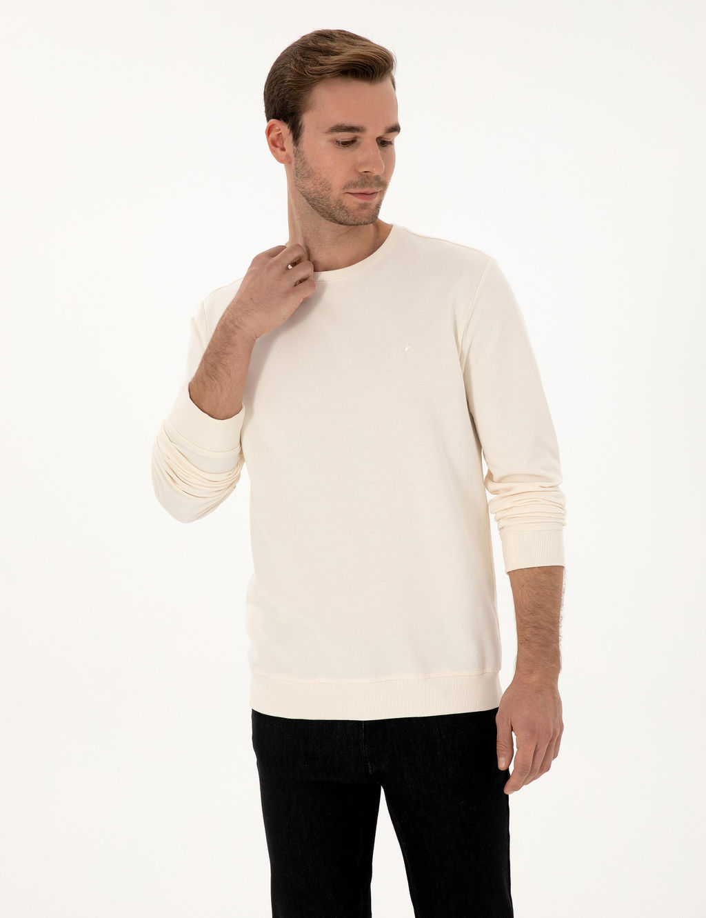 Ekru Regular Fit Sweatshirt