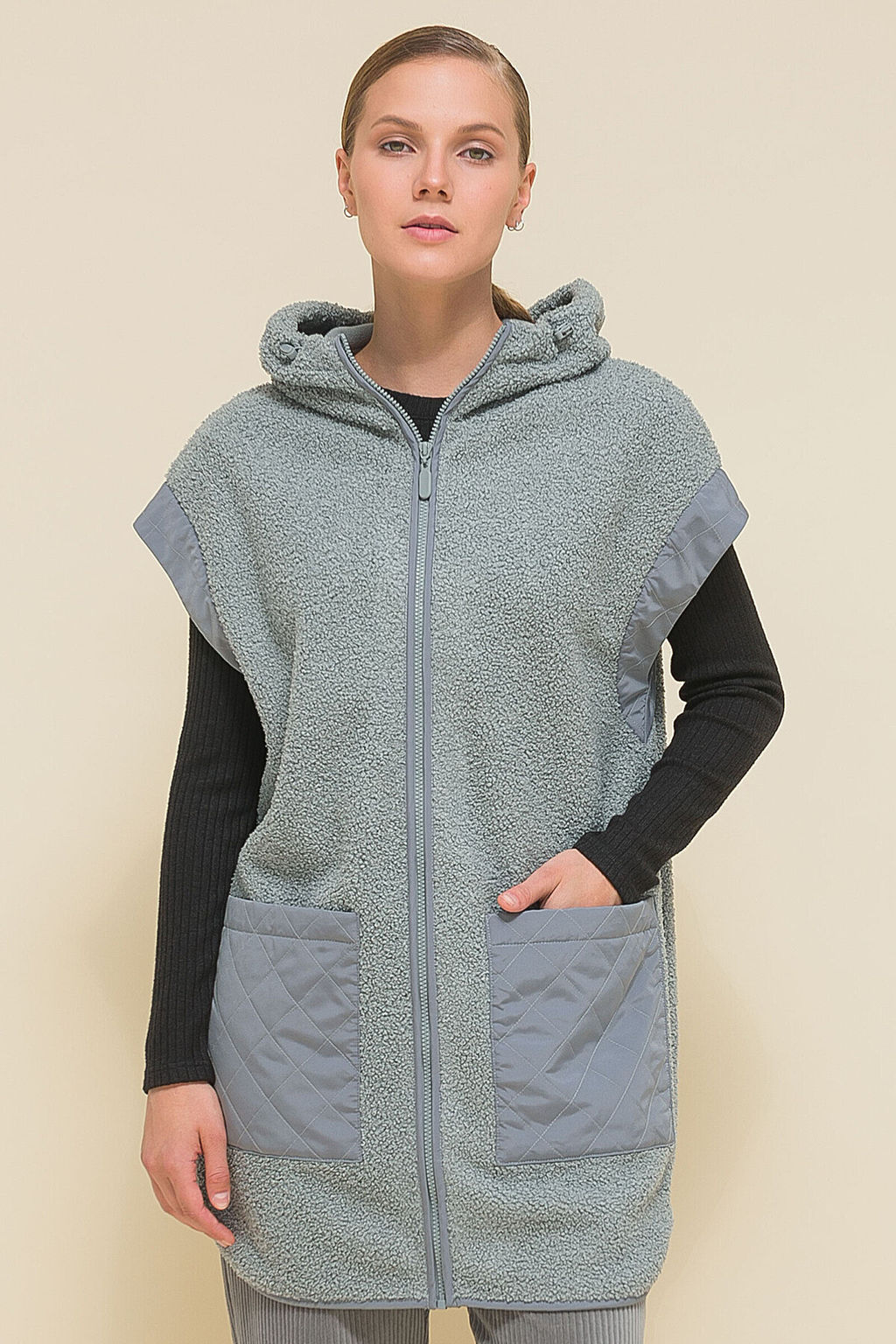 PELICAN, жилет женский, Серый