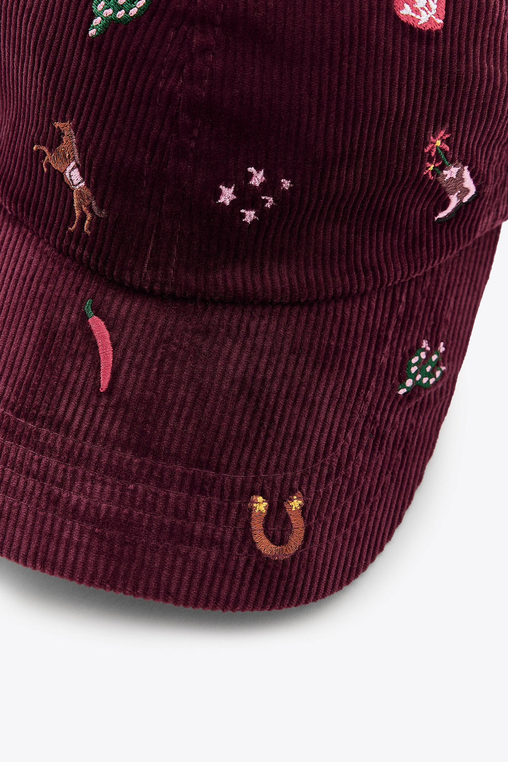 EMBROIDERED CORDUROY CAP - Zara фото 5
