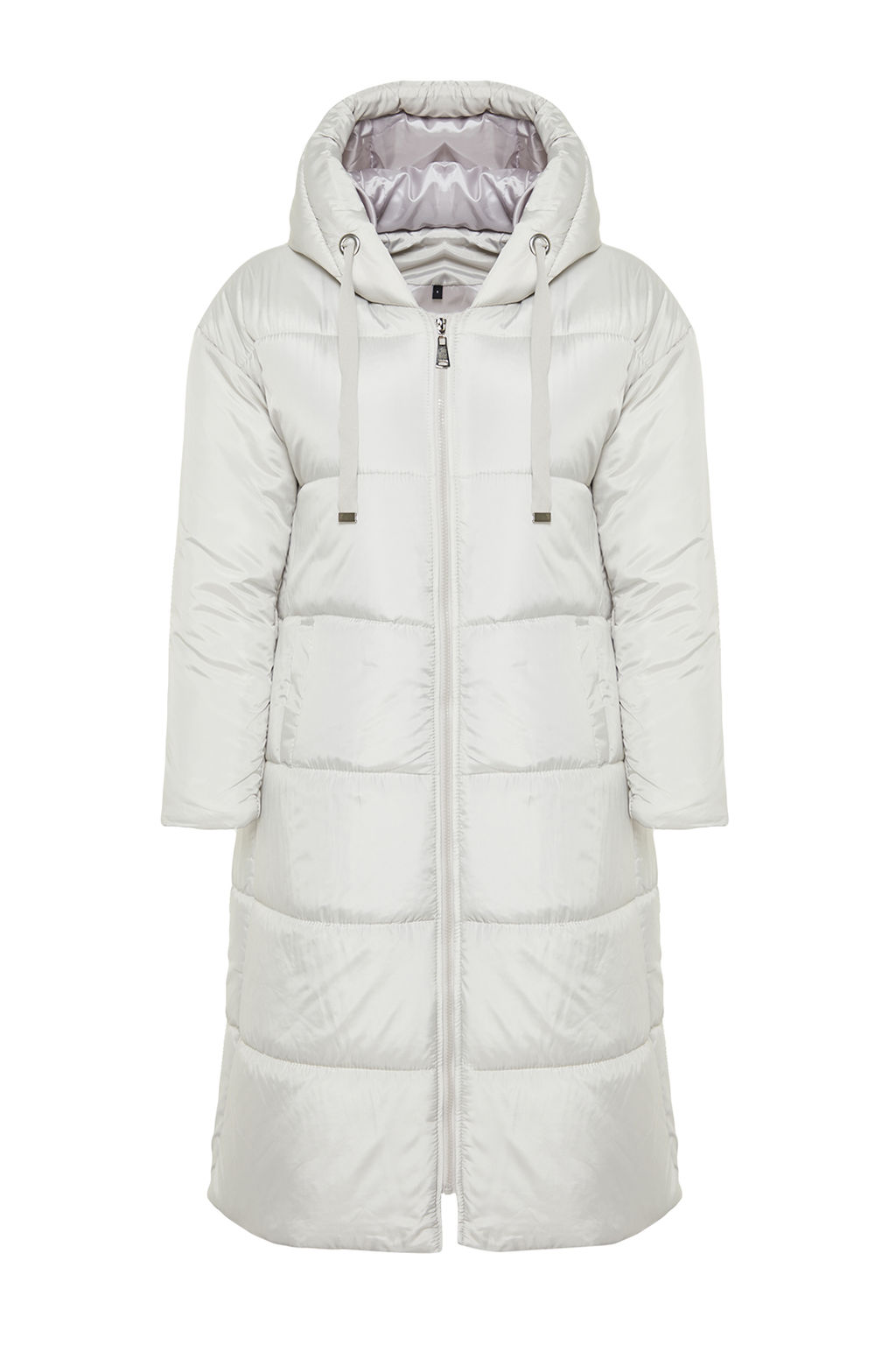 TRENDYOLMILLA Siyah Kapusonlu Su Itici Uzun Sisme Mont TWOAW24MO00136  фото 27