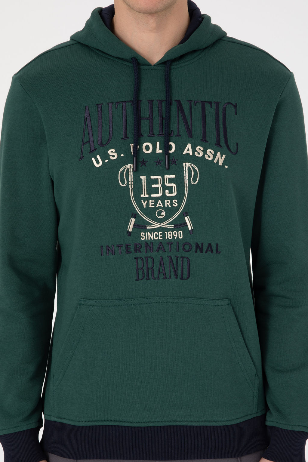 Erkek Regular Fit Kap__onlu Koyu Ye_il Sweatshirt - U.s. polo assn фото 13