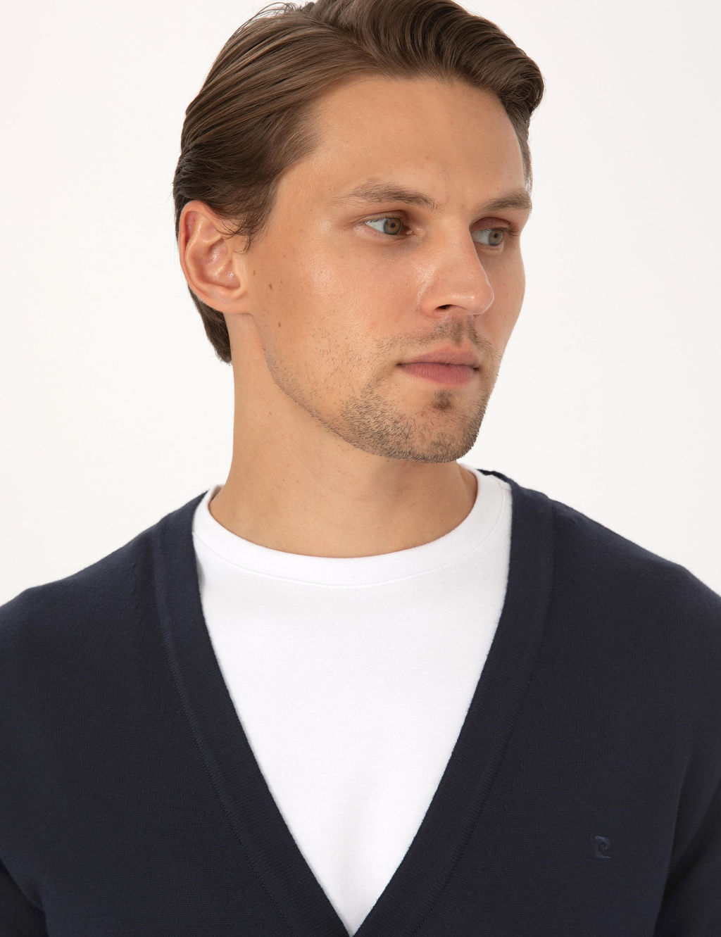 Lacivert Slim Fit Basic D__meli Triko H_rka - Pierre cardin фото 2