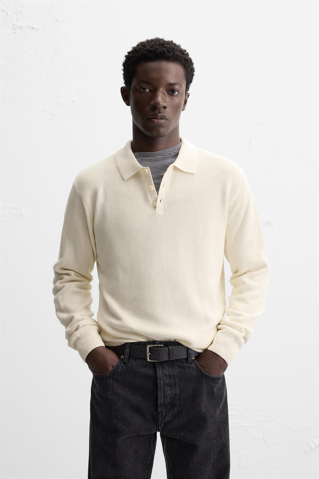 PURL KNIT POLO SHIRT - Zara фото 10