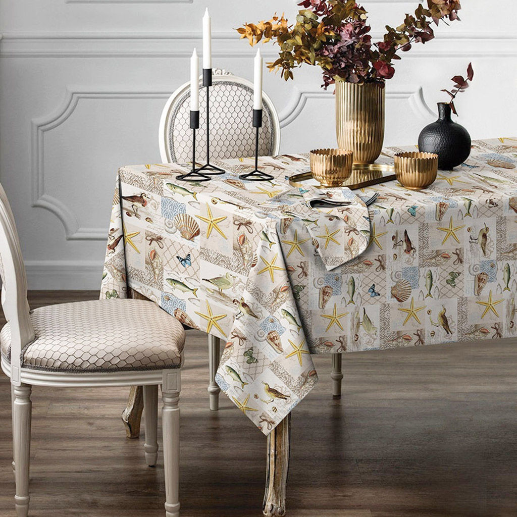Тайны океана Скатерть 180х150см, плотность 171г/м2, хлопок 100%, Домашняя мода (Россия)  фото 4
