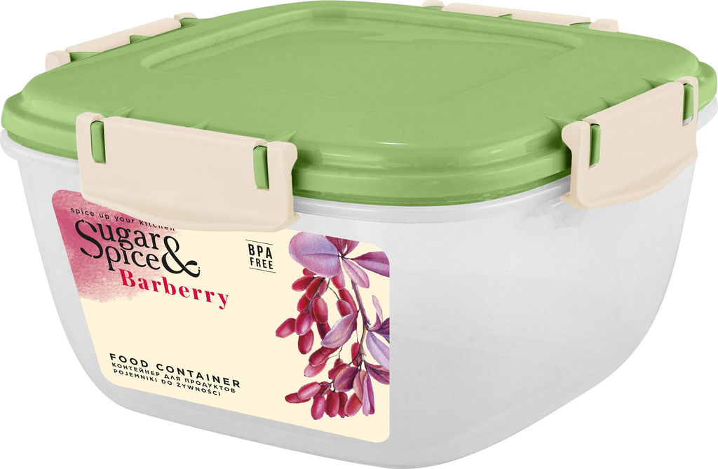 Контейнер д/продуктов Sugar&Spice Barberry/Wood квадратный 1л арт.SE2243