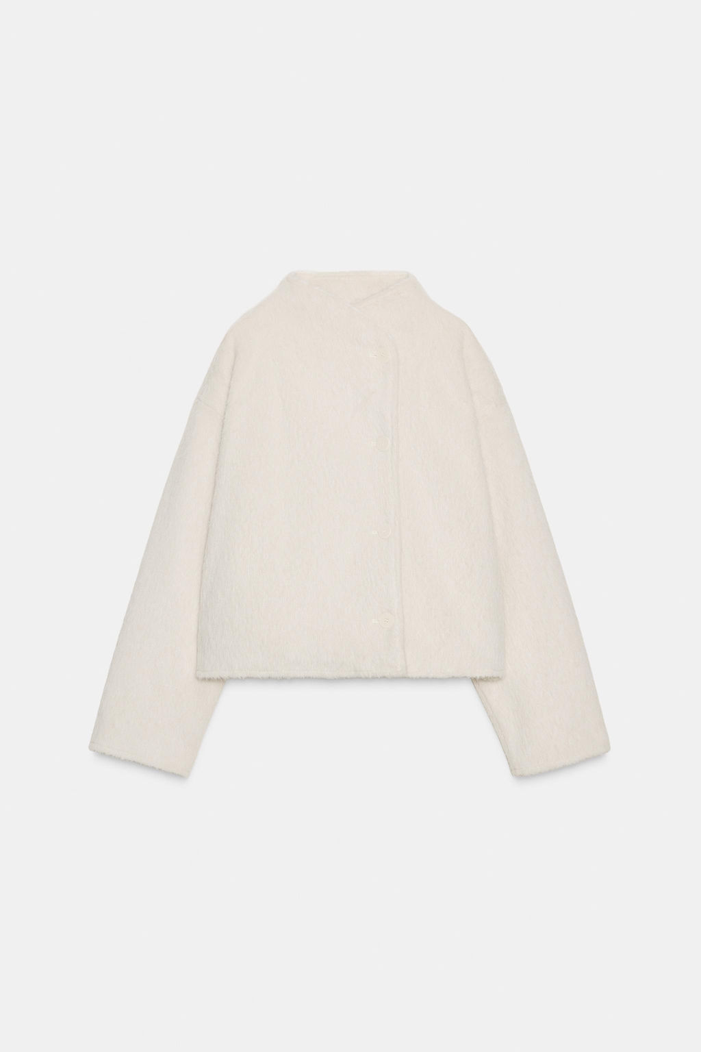 DOUBLE-BREASTED FAUX FUR JACKET - Zara фото 6