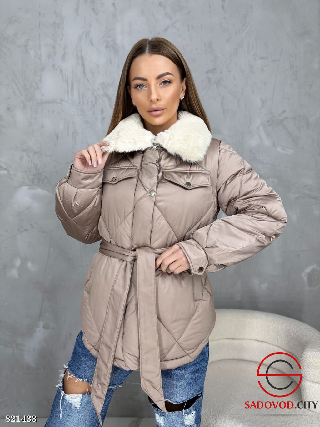 Женские куртки с поясом