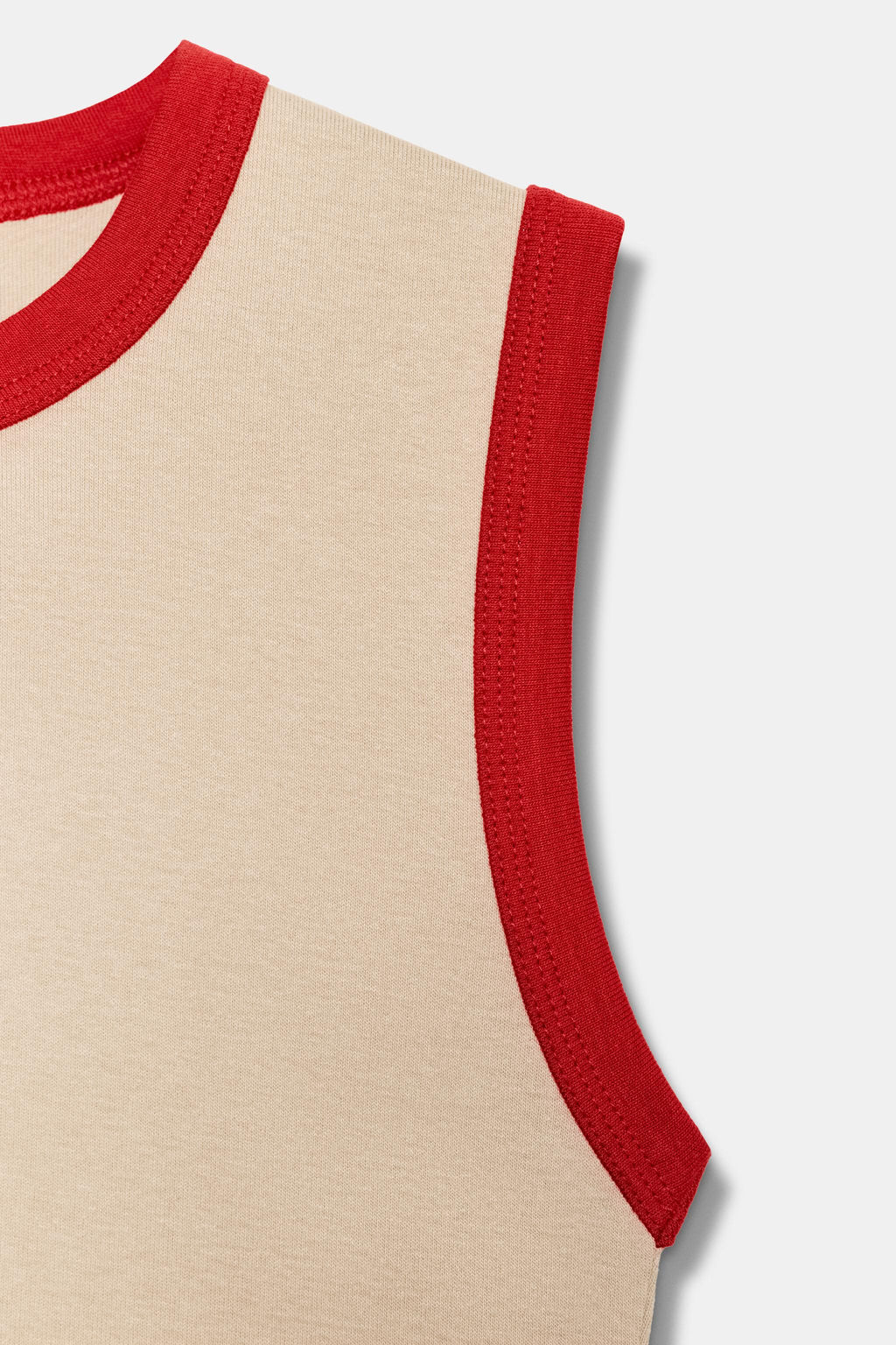 CAMISETA VIVOS CONTRASTE / Beige - Zara фото 6