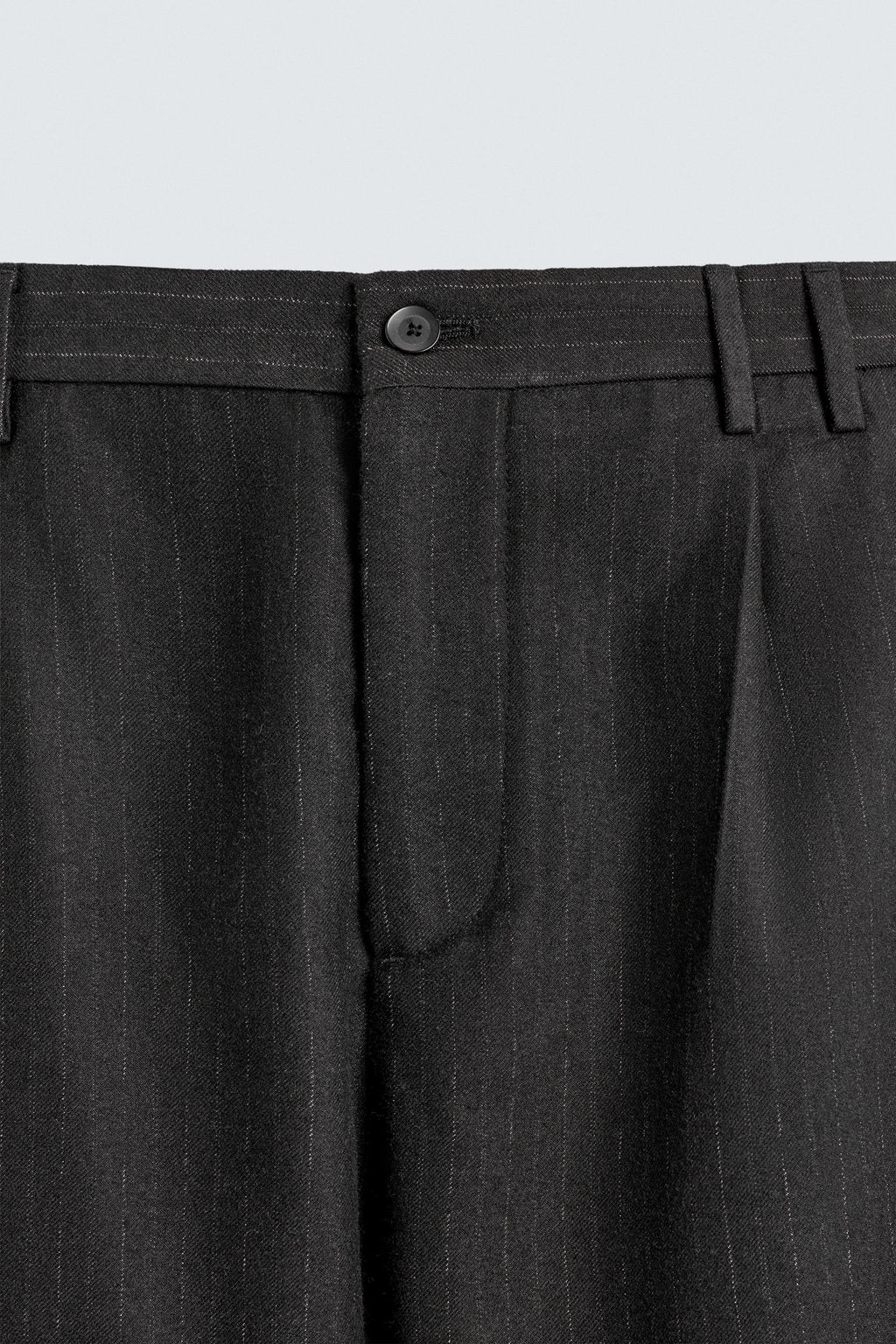 PINSTRIPED SUIT TROUSERS WITH PLEATS - Zara фото 8