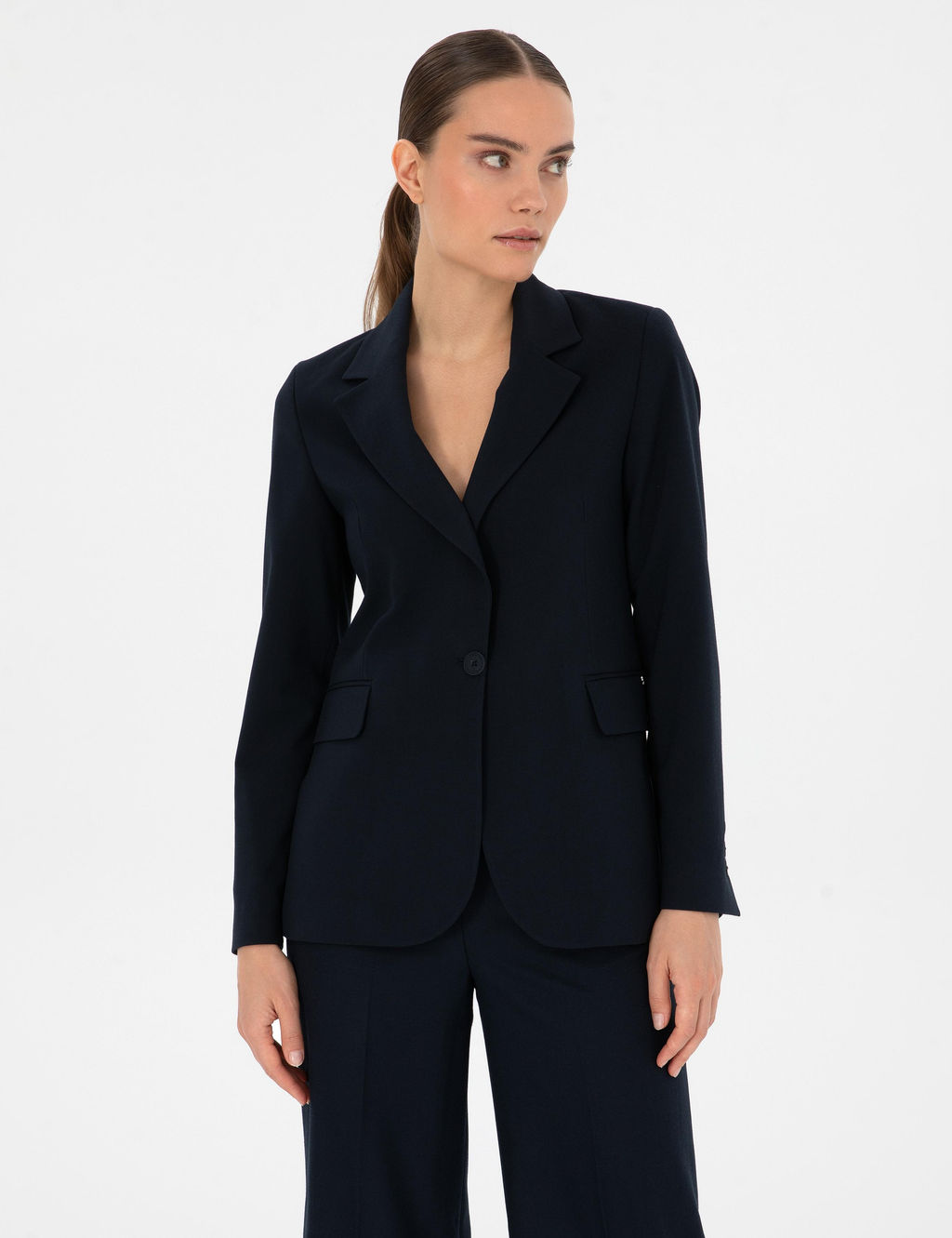 Lacivert Slim Fit Ceket