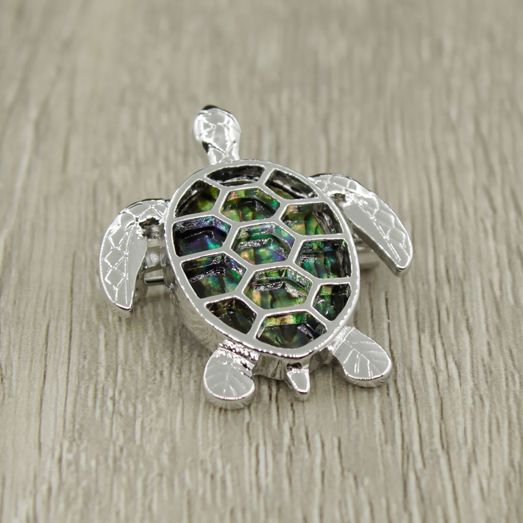 Брошь "Черепашка-2" перламутр гелиотис