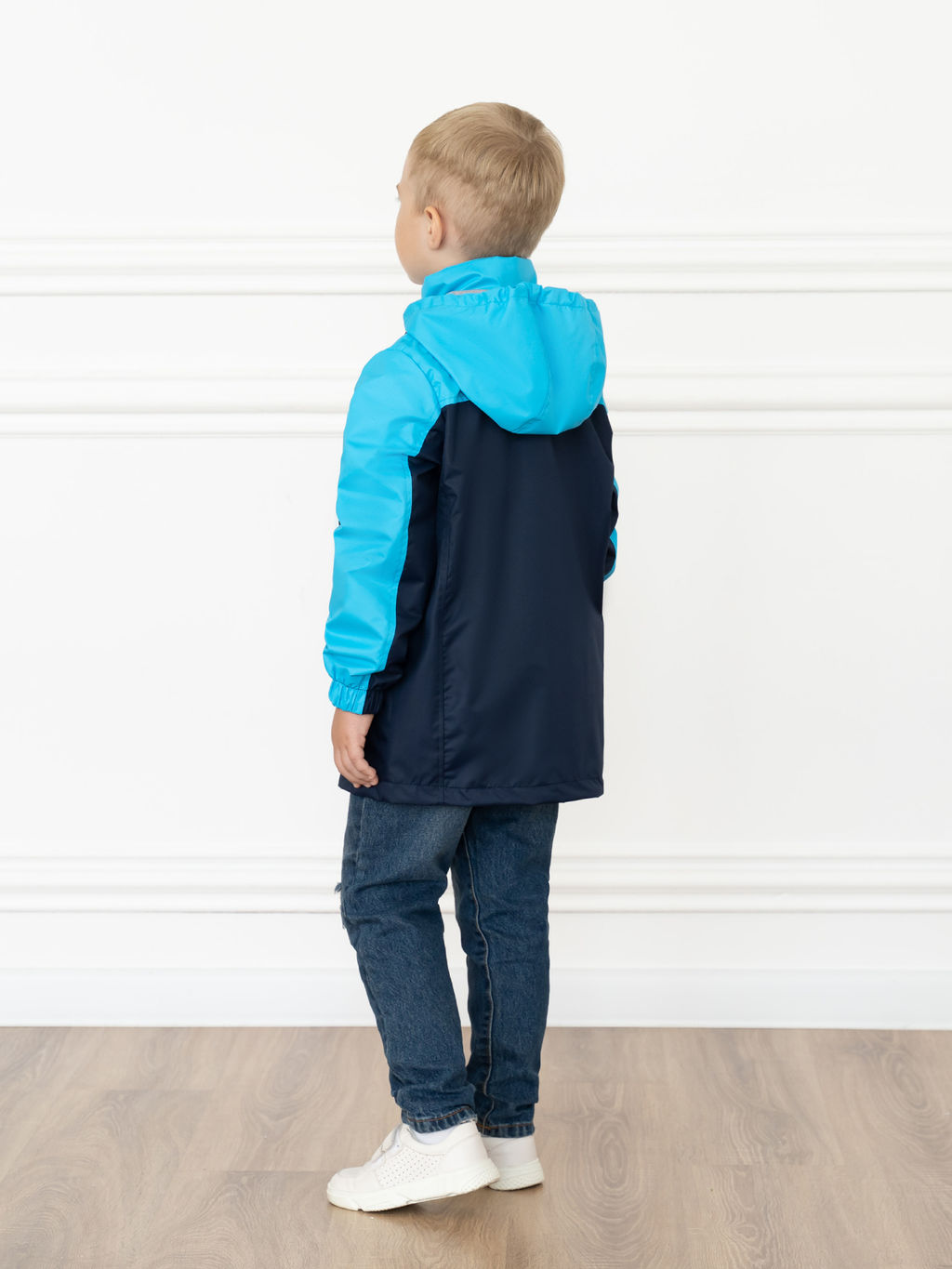 Ветровка детская синяя/бирюза 20-019/1 (110-116, 60)