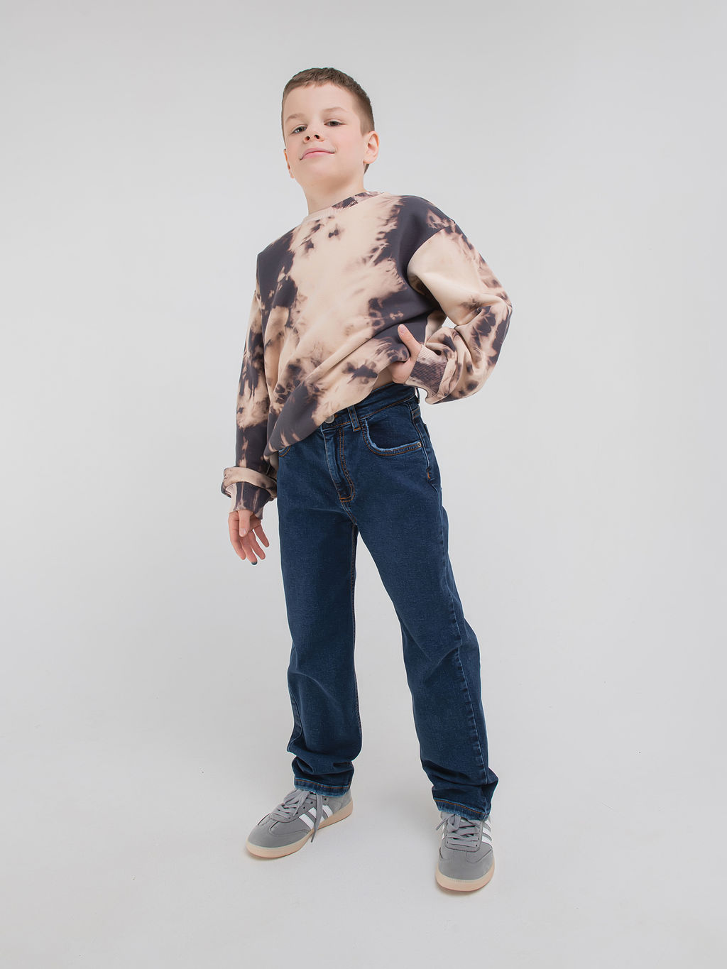 Джинсы прямые Синие 7+ - Bungly фото 3